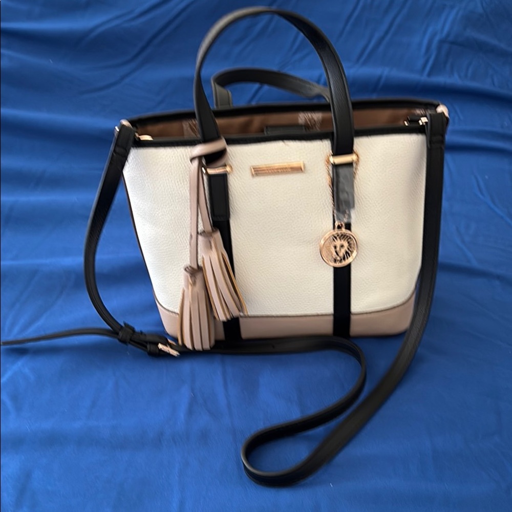 Elegant Black and Cream Women's Handbag